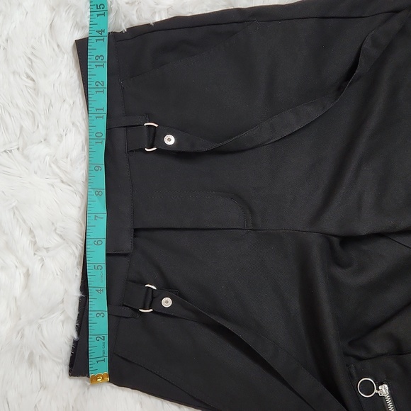 Hot Topic Black Strap Suspender Ultra Hi-Rise Jogger Pants - Picture 12 of 14